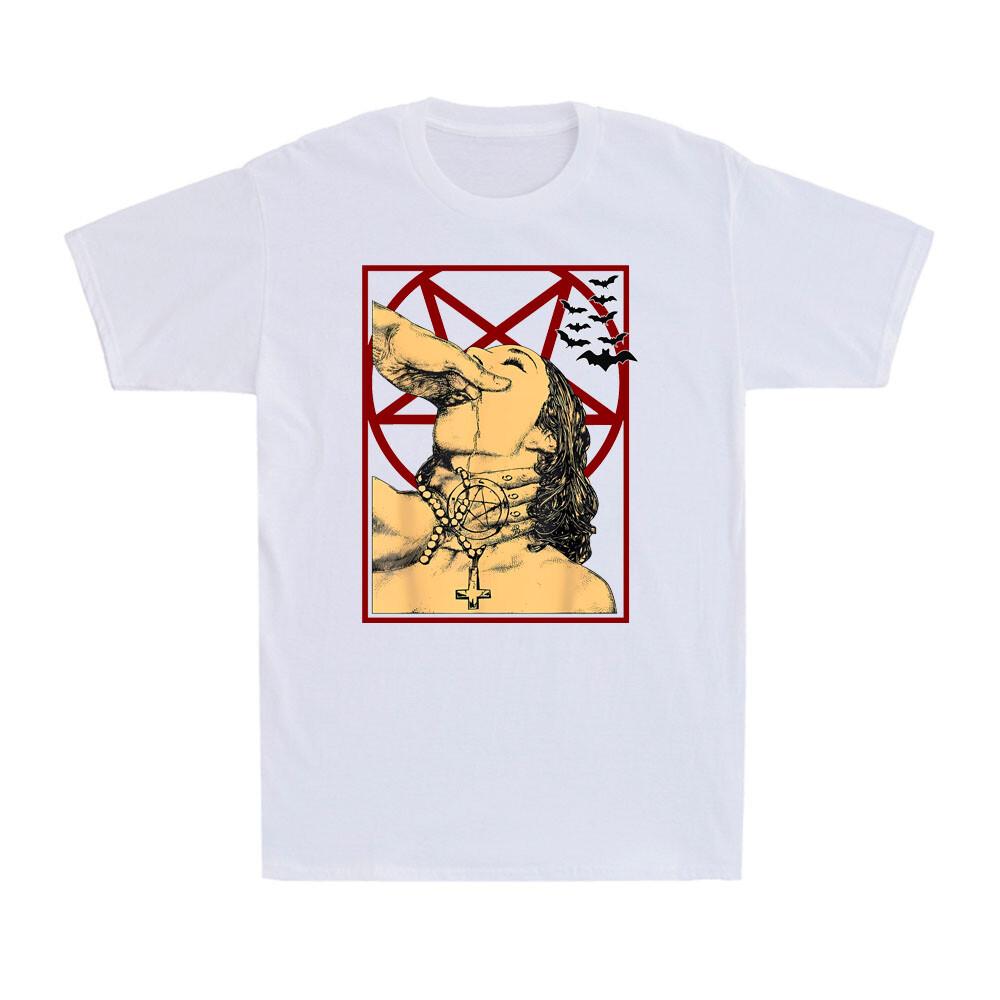 Choke Me Satan Unholy Nun Sexy Gothic Evil Funny Vintage Men's T-Shirt gallery