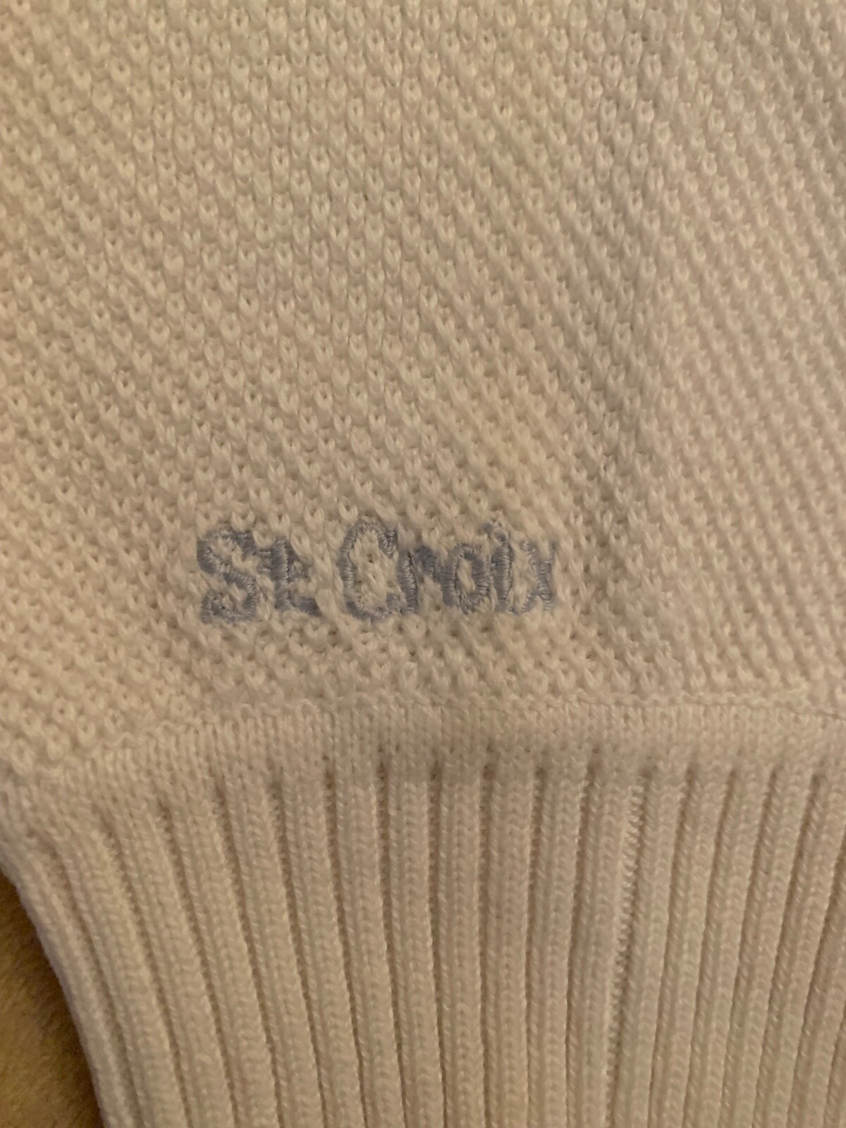 Saint Croix men's all seasons knit shirt heart shaped necklines color white L gallery