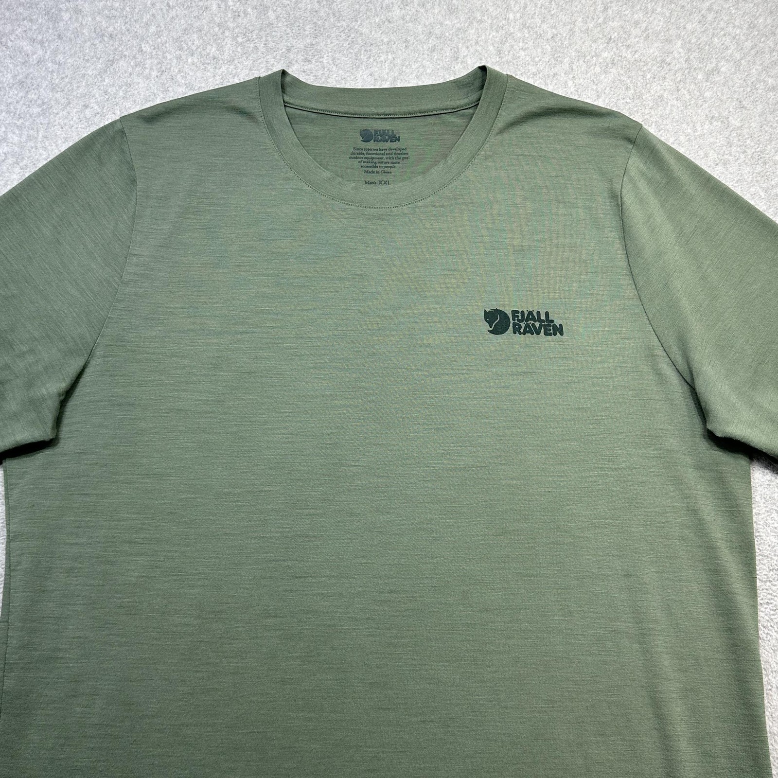 Fjallraven Abisko Wool T Shirt Mens XXL Green Logo Performance Crewneck Outdoor gallery