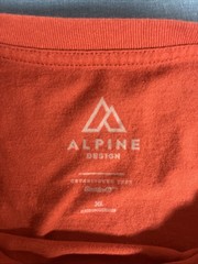 Alpine Design XL Camping Graphic Tee Burnt Orange Bear Forest Camp Shirt