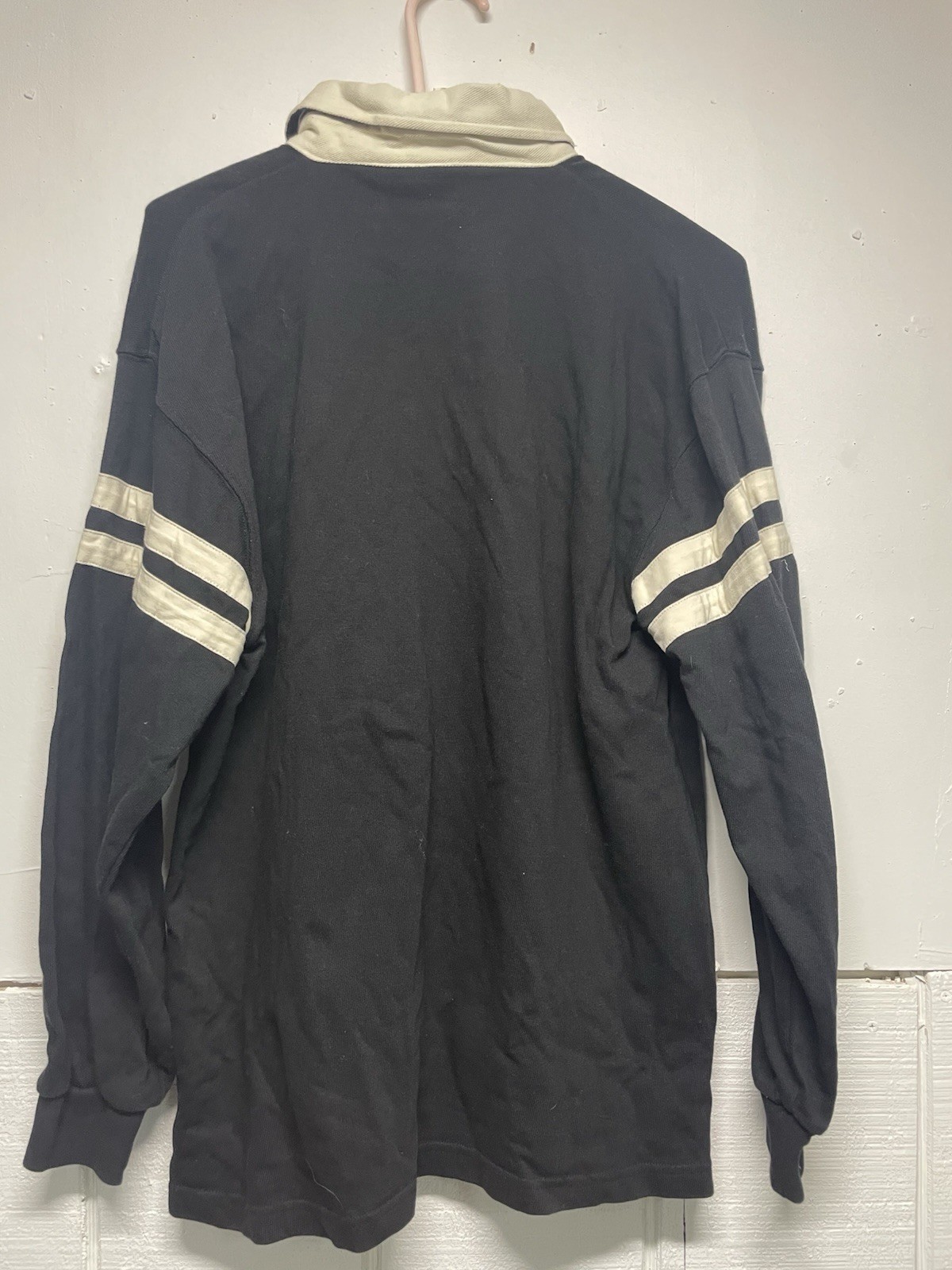 Traditional Craft Ireland Guinness Long Sleeve Black Harp Tape Rugby Shirt gallery