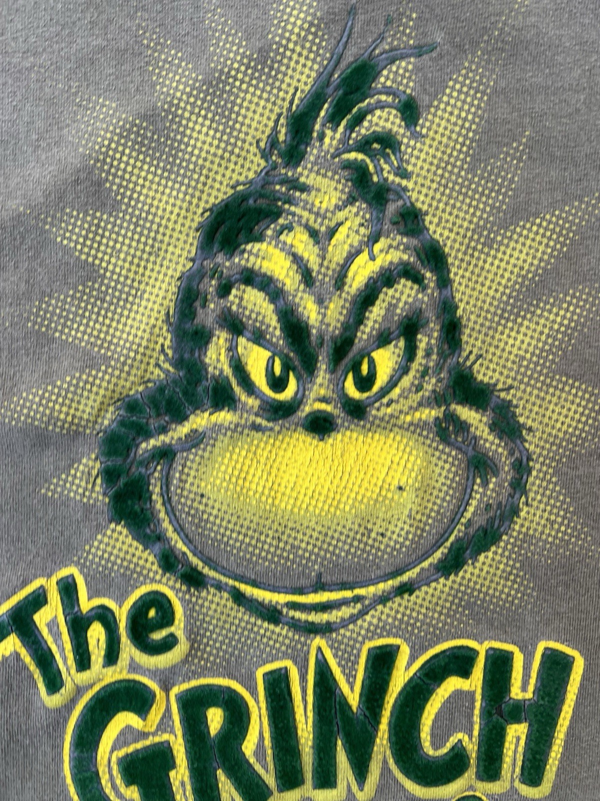 Vintage Christmas Shirt Large Green The Grinch Who Stole Xmas Dr Seuss Y2K Wear gallery