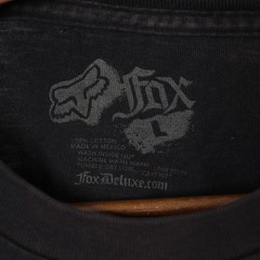 Vintage Fox Racing Motocross Black Graphic T-shirt Mens Size Large Faded
