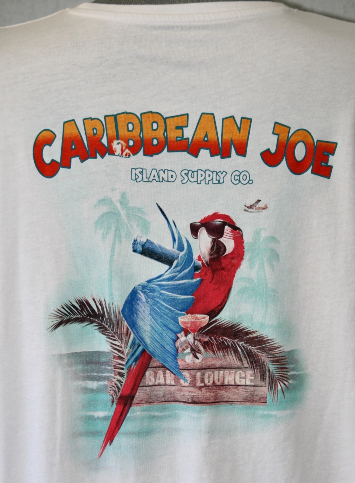 Caribbean Joe Island Supply Co Bar & Lounge T Shirt Sz XL Parrot Cigar Margarita gallery