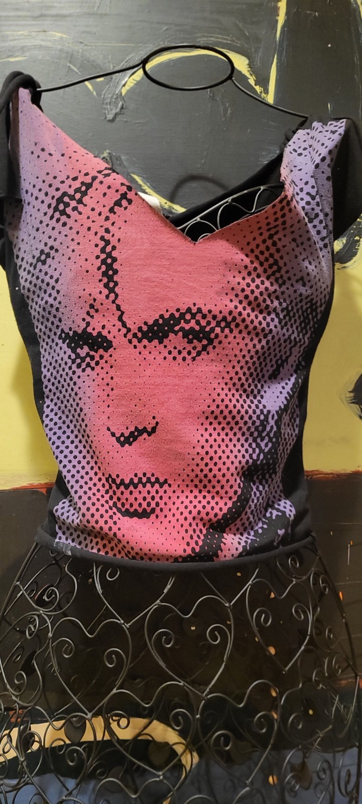 90s Y2K Glamhead Raw Tie Baby-Tshirt Billy Idol Size L Fits Like S/M FREE SHIP gallery