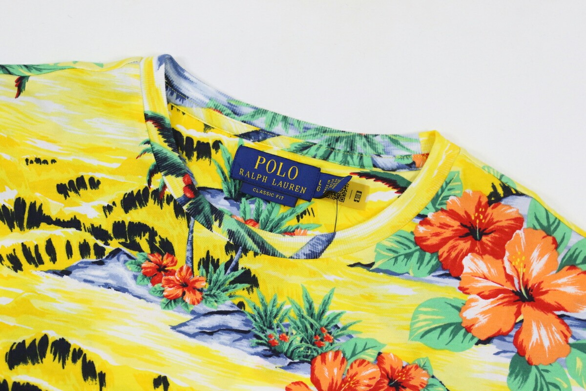 Polo Ralph Lauren Classic Fit Cotton Crewneck Full Print Floral T-Shirt - Yellow gallery