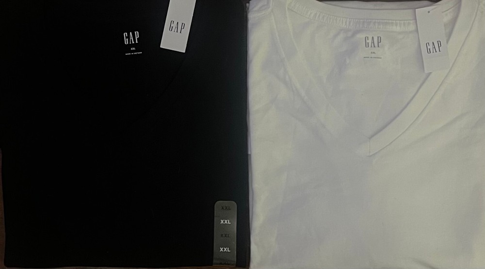 Gap Men’s Short Sleeve Vee Neck Tee Everyday V Neck T-shirt Size S M L XL XXL