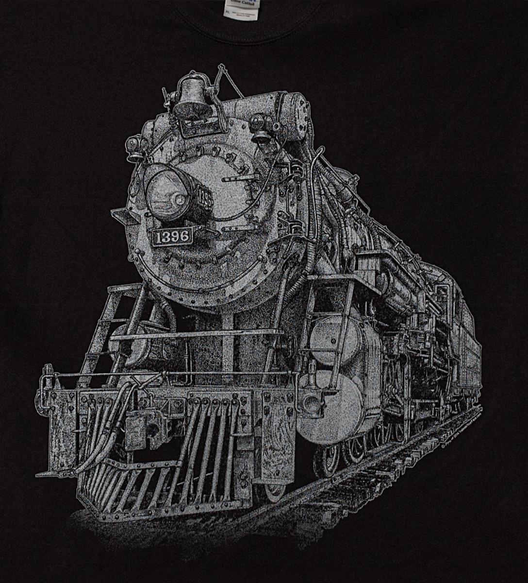 Steam Train Black T-shirt -- Crescent Limited Ps-4 Locomotive #1396 gallery