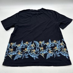 Reverse Threads T-shirt Men XL Black Graphic Print Floral Pocket Logo .#34259