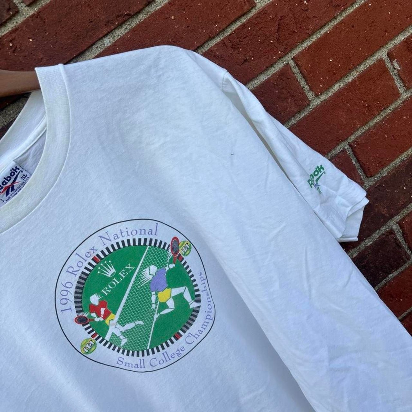 Rare vintage 90s Reebok Rolex tennis championship shirt mens xl gallery