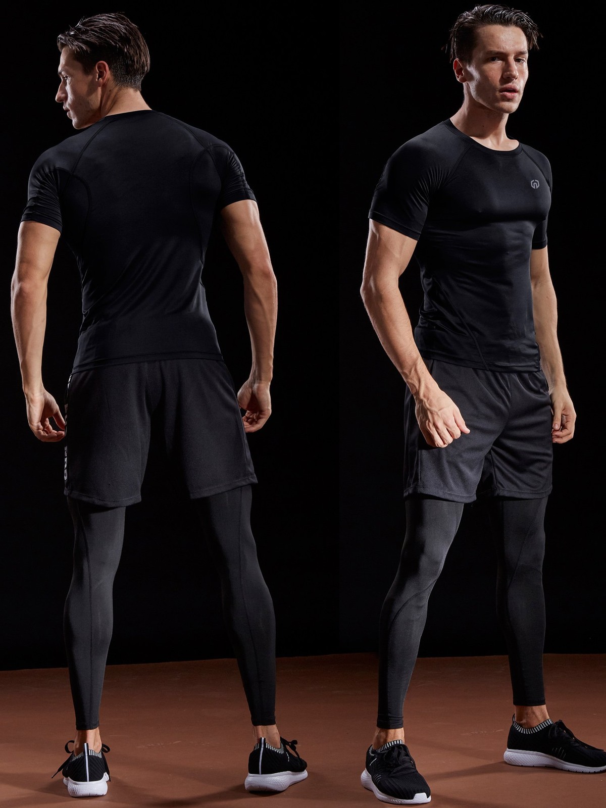 NELEUS Men's 3 Pack Compression Baselayer Athletic Workout T Shirts,5022,Blac... gallery
