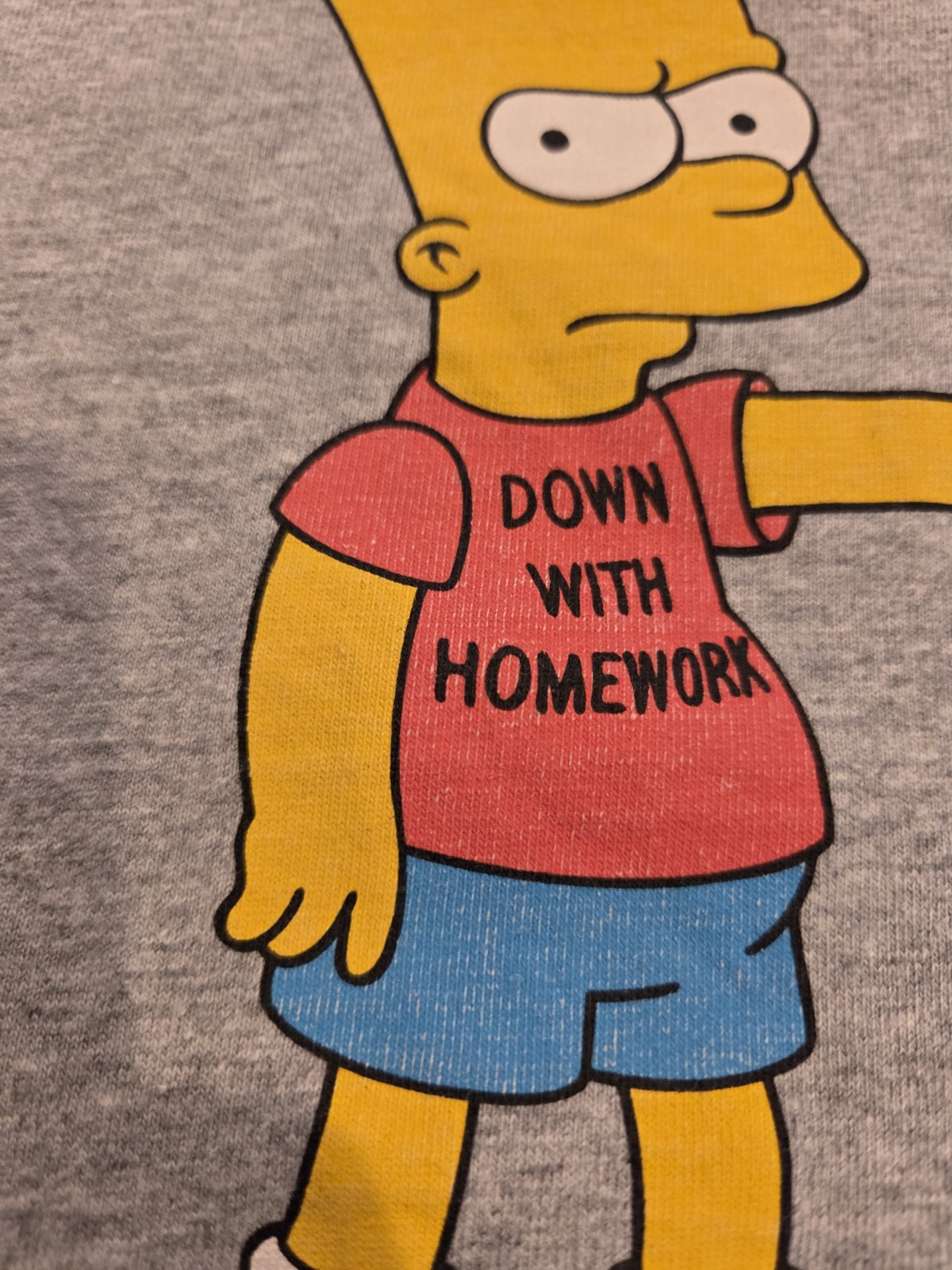 Levi's The Simpsons Bart Shirt Size L Gray Down with Homework 20th Century Fox gallery