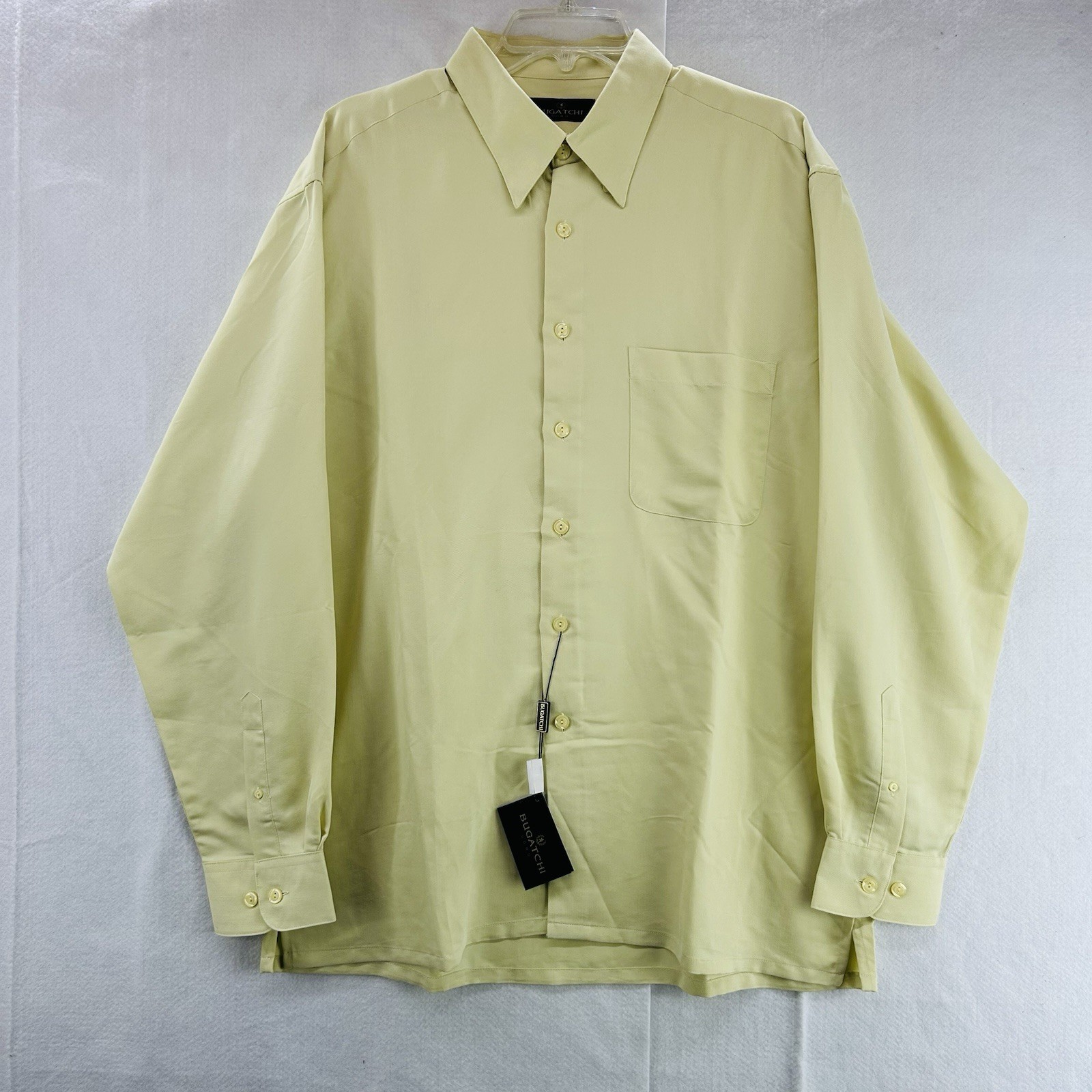 Bugatchi Uomo Mens Long Sleeve ButtonUp Shirt Size L ES2723/B5 Almond Color NWT