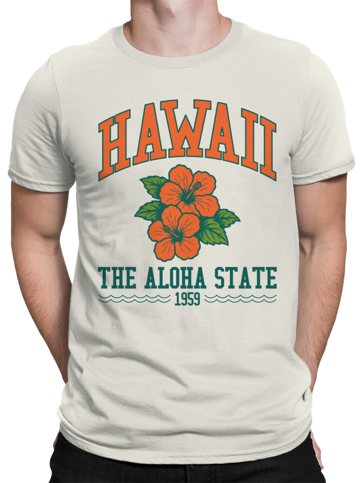 Hawaii Aloha State Floral Design Men's T-shirt gallery