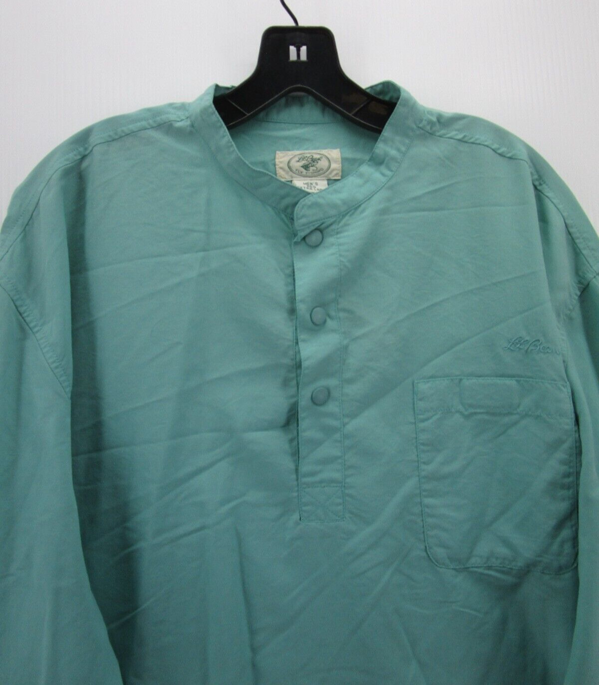 VINTAGE LL Bean Shirt Men XL Green Fly Fishing MCS Blocker UPF 30 Pullover NEW gallery