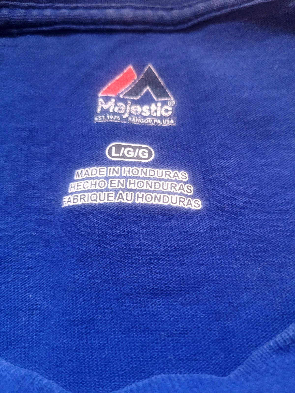 Chicago Cubs Baseball Majestic T Shirt Large Blue White Red NOS Free Shipping gallery