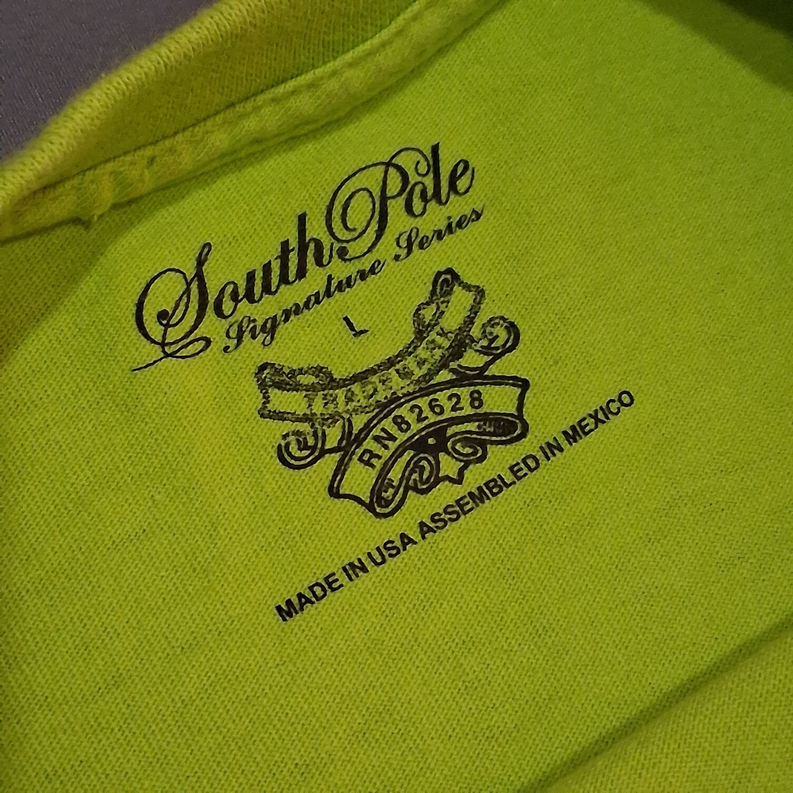 South Pole Men’s Large T-Shirt Lime Green Authentic Collection Urban Streetwear gallery