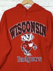 Wisconsin Badgers Bucky Badger Long-Sleeve Shirt Sz XL Red Artex Sportswear USA