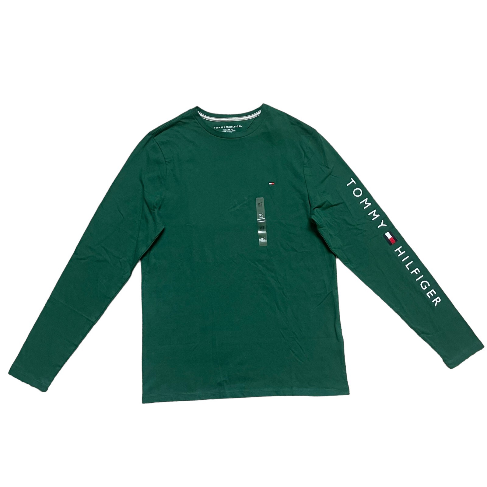 NWT Tommy Hilfiger Men's Flag Logo All Cotton Regular Fit Long Sleeve T-Shirt gallery