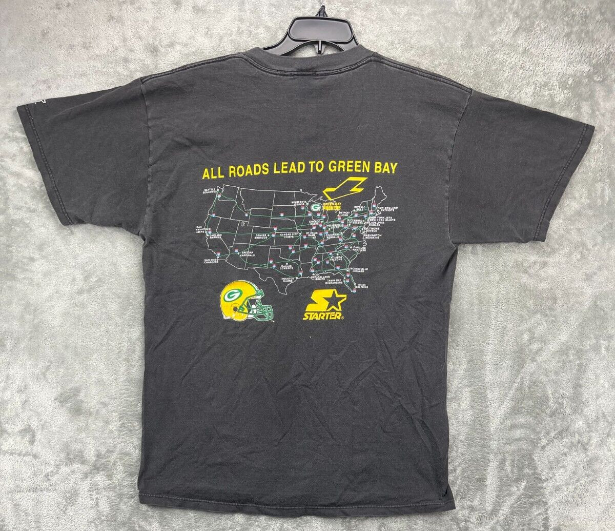 VTG Starter Green Bay Packers T-Shirt Sz Large Leader of The Pack Mike Holmgren gallery