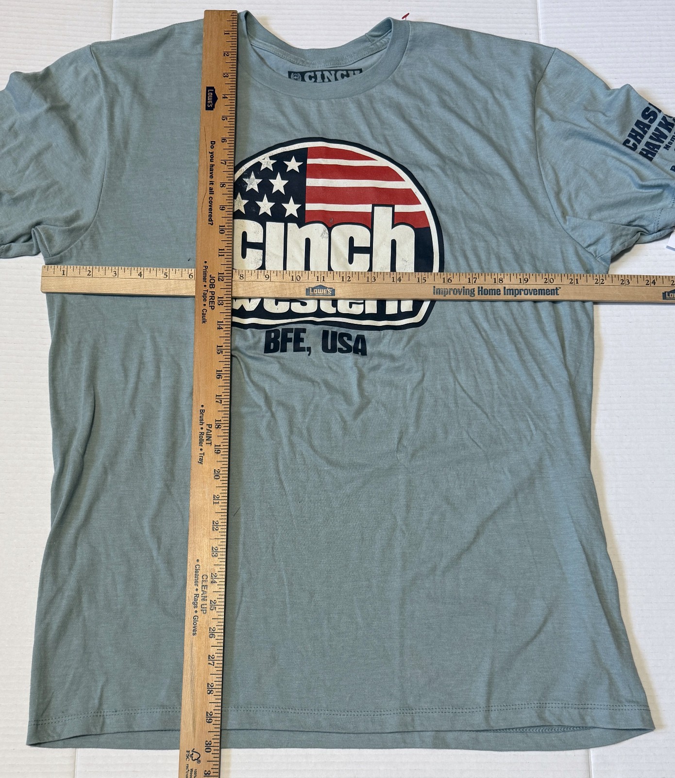 CINCH - Men's American Flag Western Chase Hawks Memorial Tshirt - Large - NWT gallery