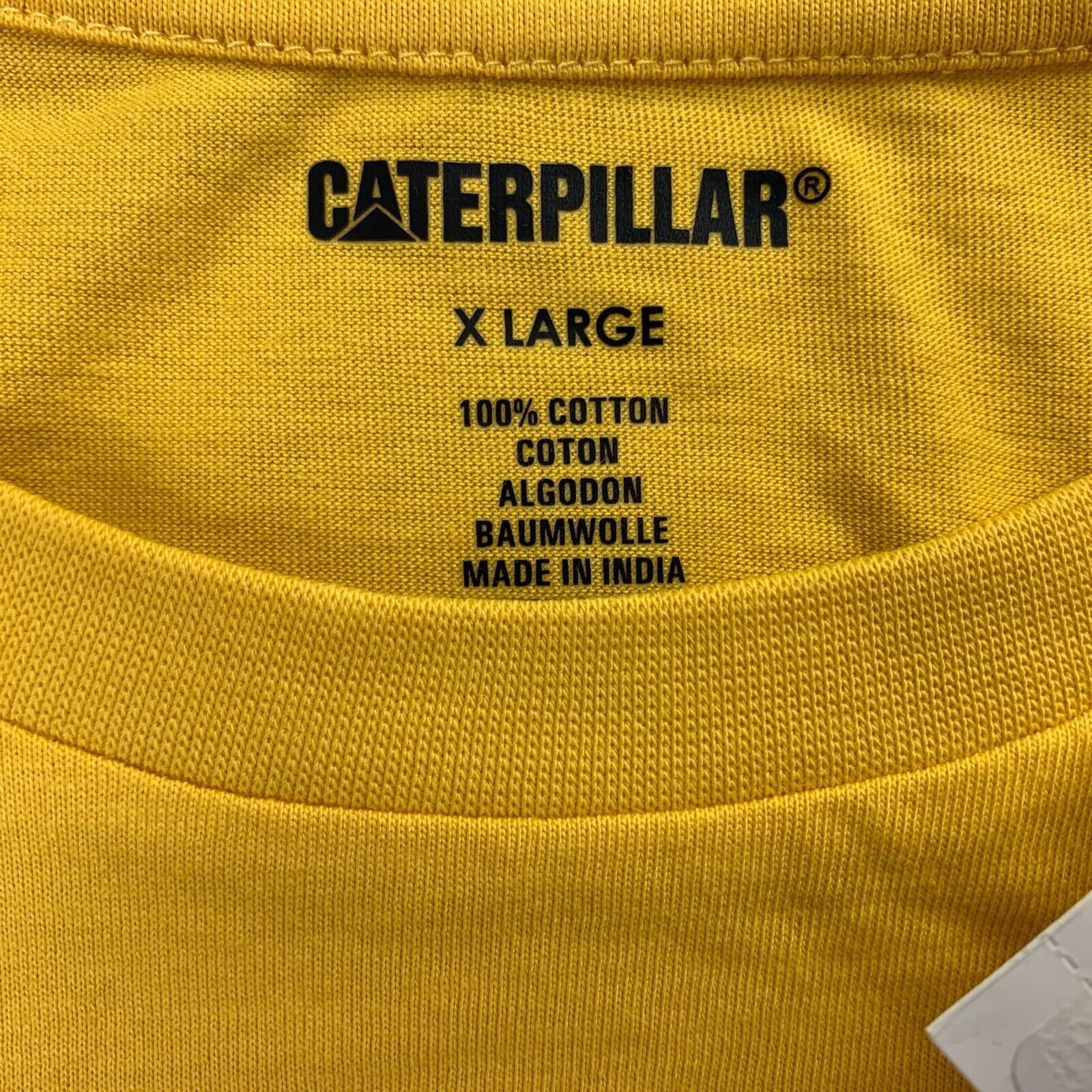 Caterpillar Mens Diamond Plate CAT Logo Graphic Short Sleeve T-Shirt Yellow XL gallery