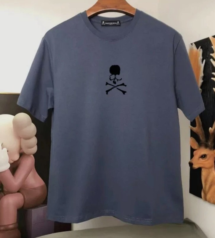 Men Mastermind Dark Skull High Street Fashion Plush Short sleeved T-shirt gallery