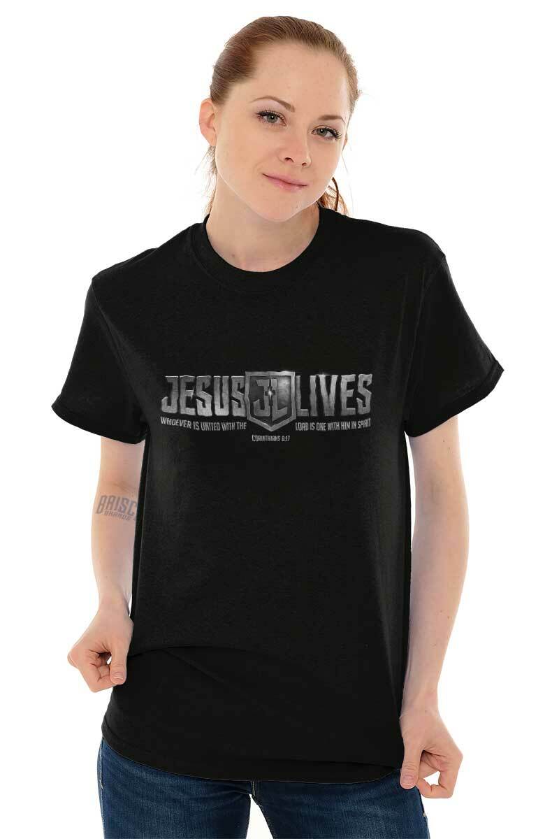 Christian Faith Pop Culture Jesus Lives Lord Womens or Mens Crewneck T Shirt Tee gallery