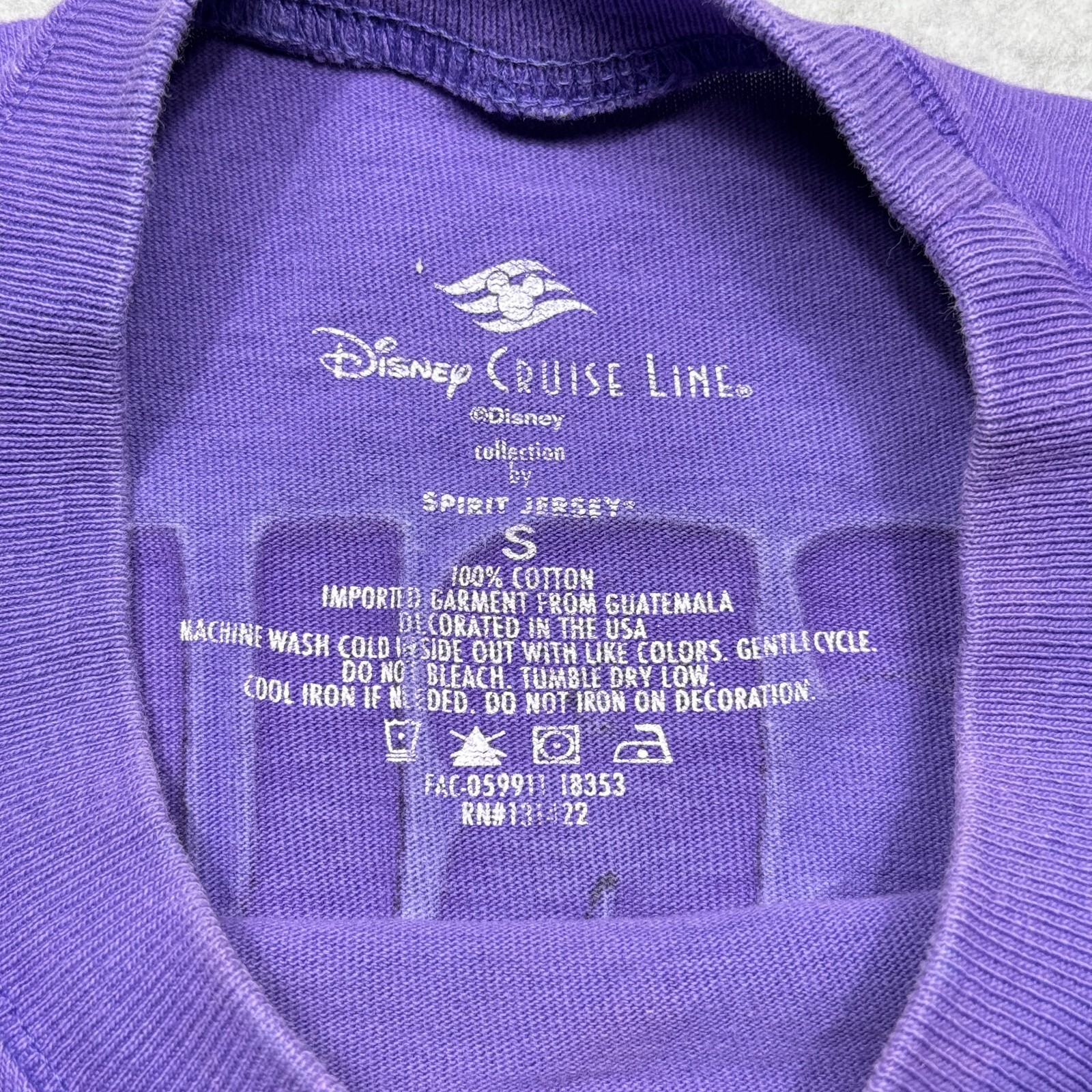 Disney Cruise Line Spirit Jersey Small Purple Blue Glitter Long Sleeve Shirt S * gallery