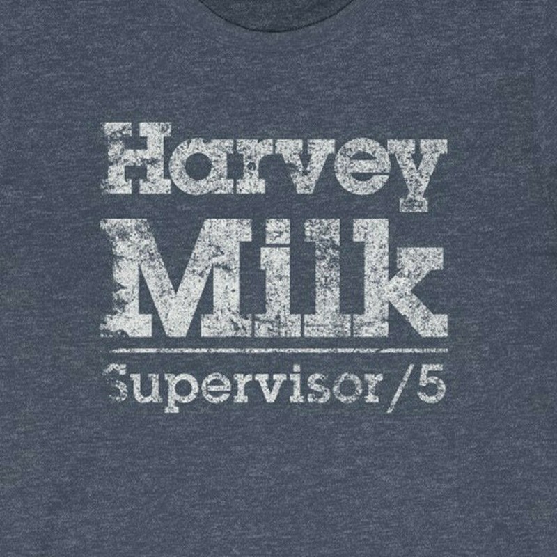 HARVEY MILK “Vintage Look” 50/50 Blend Gym T-Shirt – San Francisco LGBTQ dnc