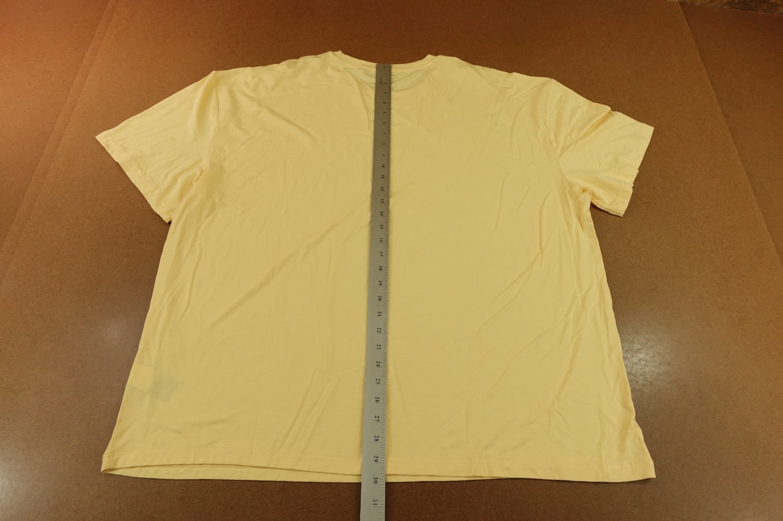 Comfrt Adult Size 3XL Pale Yellow Soft Short Sleeve Crew Neck T-Shirt New gallery