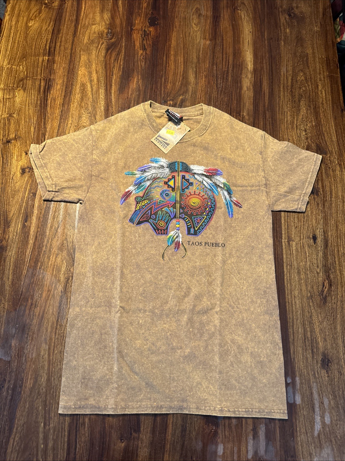 Vintage Taos Pueblo Southwest Native American Indian T-Shirt - Size (S) New gallery