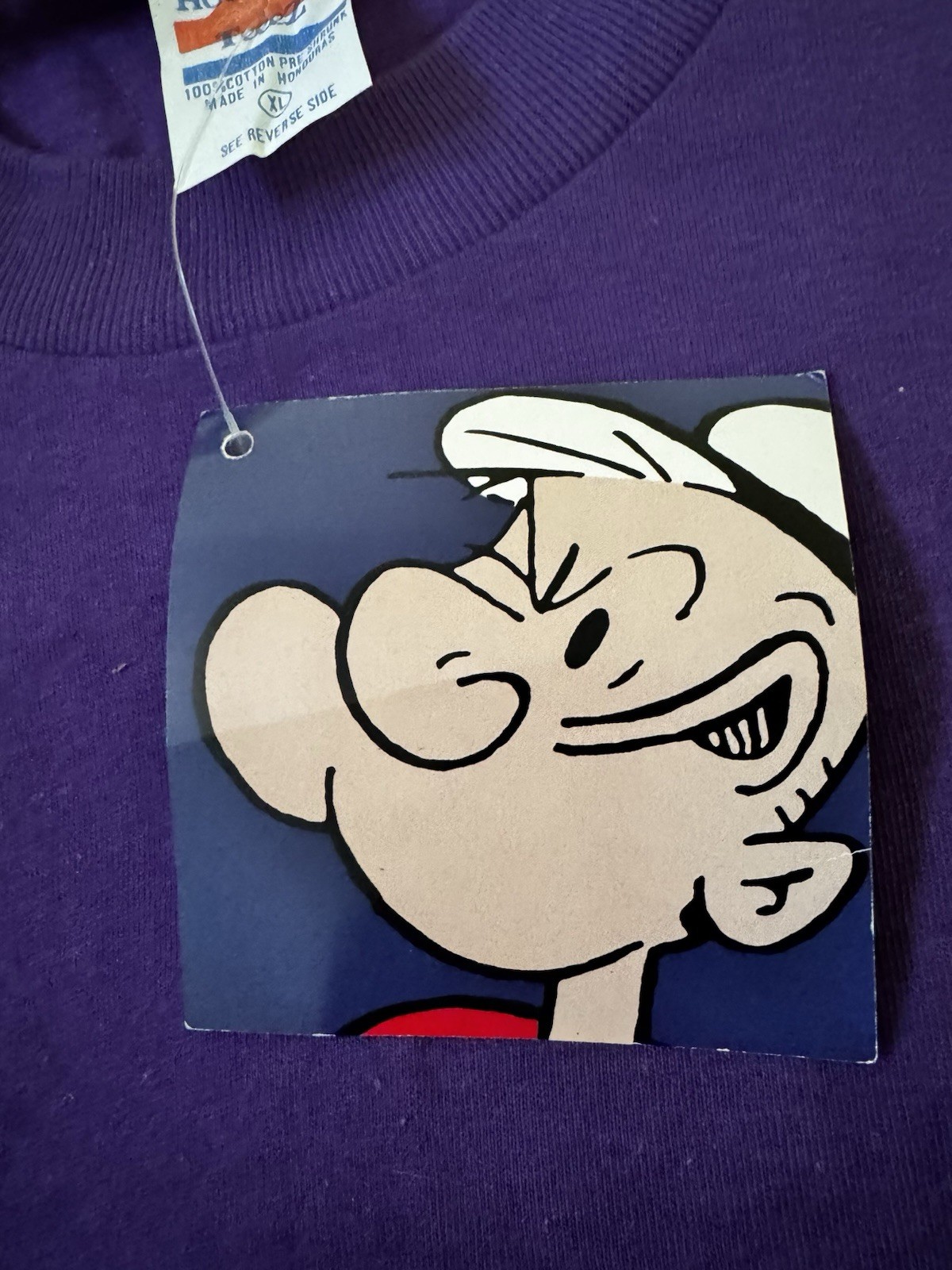 DEADSTOCK 1993 Popeye Single Stitch Tee XL Purple NWT OG Tags King Blitz Studios gallery