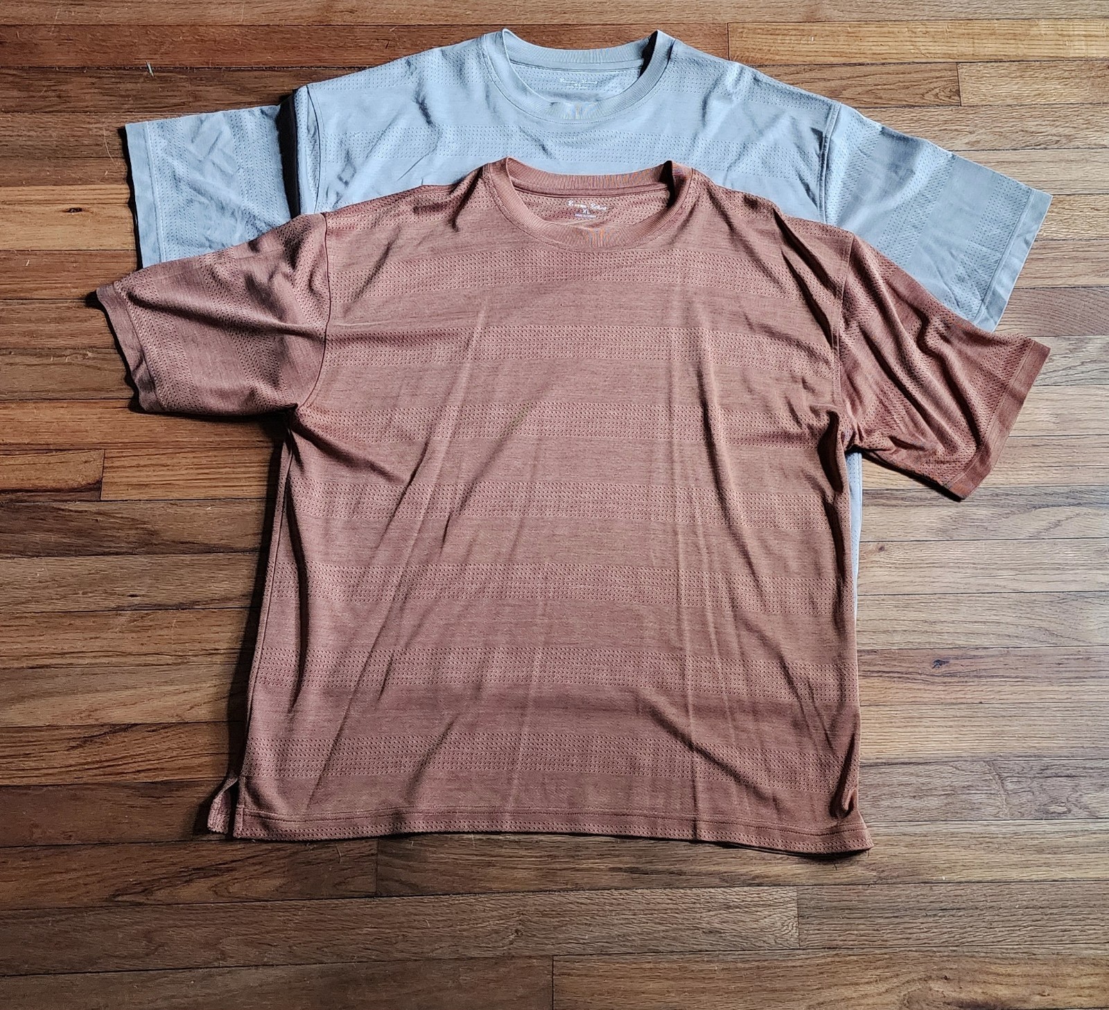 Burma Bibas seven Lot Of 2 men’s Modal rayon blend crewneck Tshirt XL Dot Stripe gallery