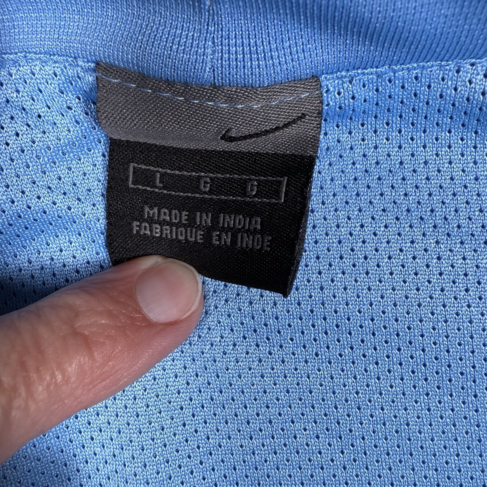 Nike Shirt Men’s Large Blue Sleeveless Swoosh Crew Neck Shiny Satin 90s Y2K gallery