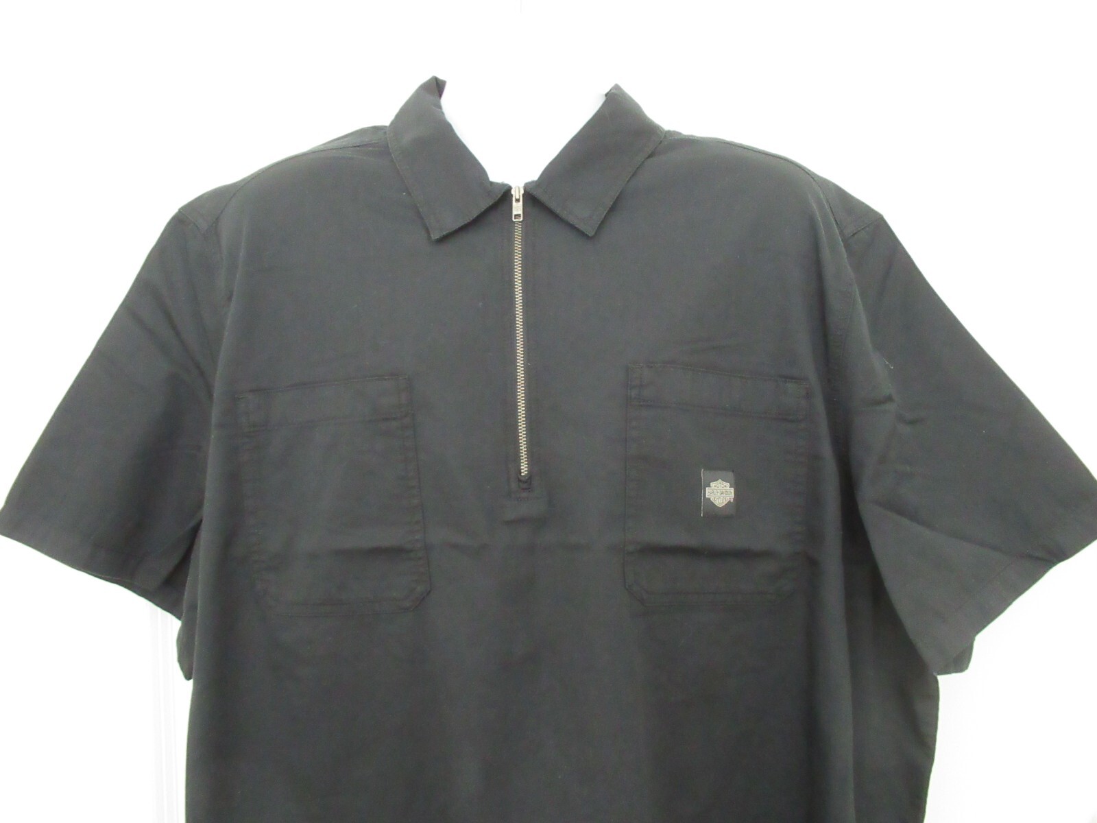 Harley Davidson Men's Short Sleeve 1/4 Zip Black Pullover Size 3XL NWT gallery