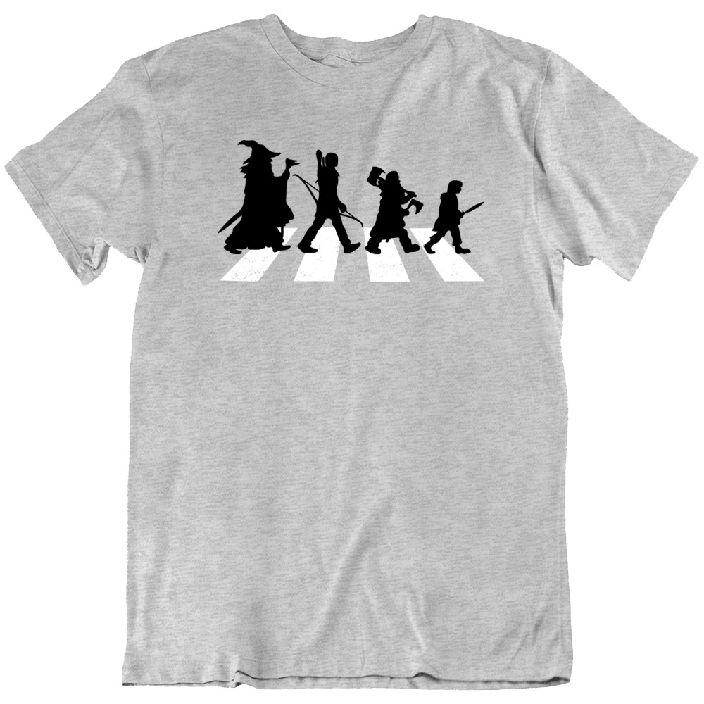 Abby Road Gandalf Elf Dwarf Hobbit Frodo Lord of the Rings Funny T Shirt Gift