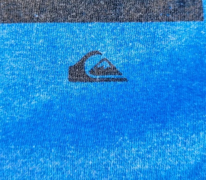 Quicksilver Screen Print Sz.XL T-Shirt,50% Cotton,50% Poly,Ocean Blue gallery