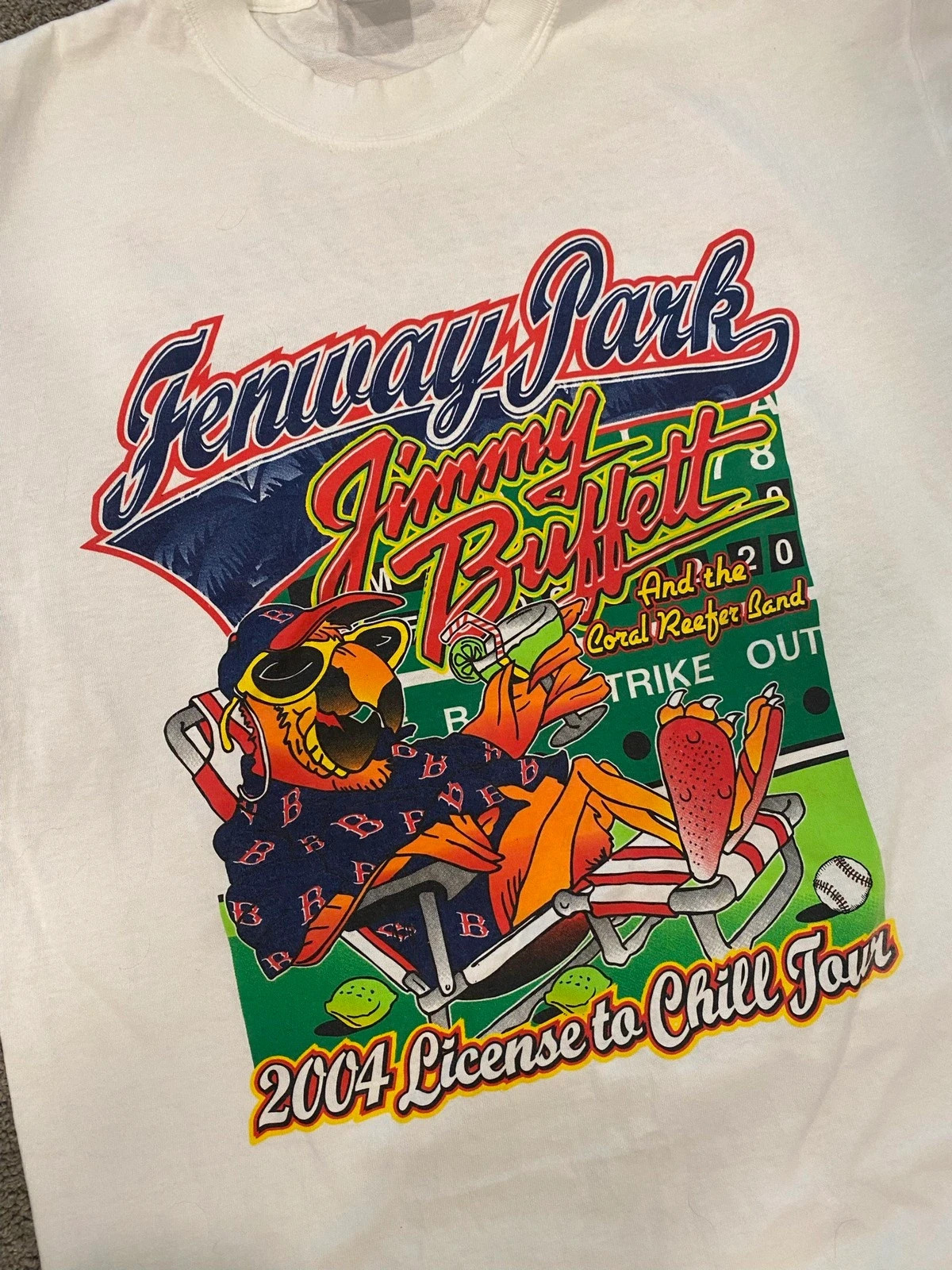 Jimmy Buffett Fenway Park License To Chill Tour T-Shirt Cotton Tee S-4XL gallery