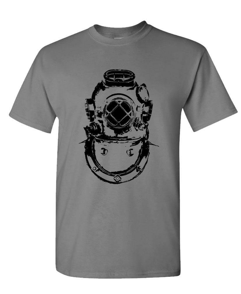 NAUTICAL DIVING HELMET – Unisex Cotton T-Shirt Tee Shirt