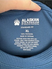 Duluth Trading Alaskan Hardgear Wildwick Short Sleeve Crew shirt Blue Sz XL