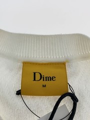 Dime 24SS Dime Wave Knit SS Shirt, Lightweight Knit Sweater, Medium, Cotton, Whi