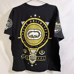 Ecko Unltd. Black Yellow Graphic World Champion Tee Size L