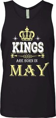 KING ARE BORN IN MAY Custom Month BIRTHDAY TANK TOP NEXT LEVEL
