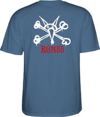 Powell Peralta RAT BONES Skateboard T Shirt INDIGO BLUE