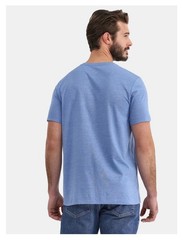 GEORGE Men’s Size S (34-36) V-Neck Tee Short Sleeve Shirt • Blue Ash Heather