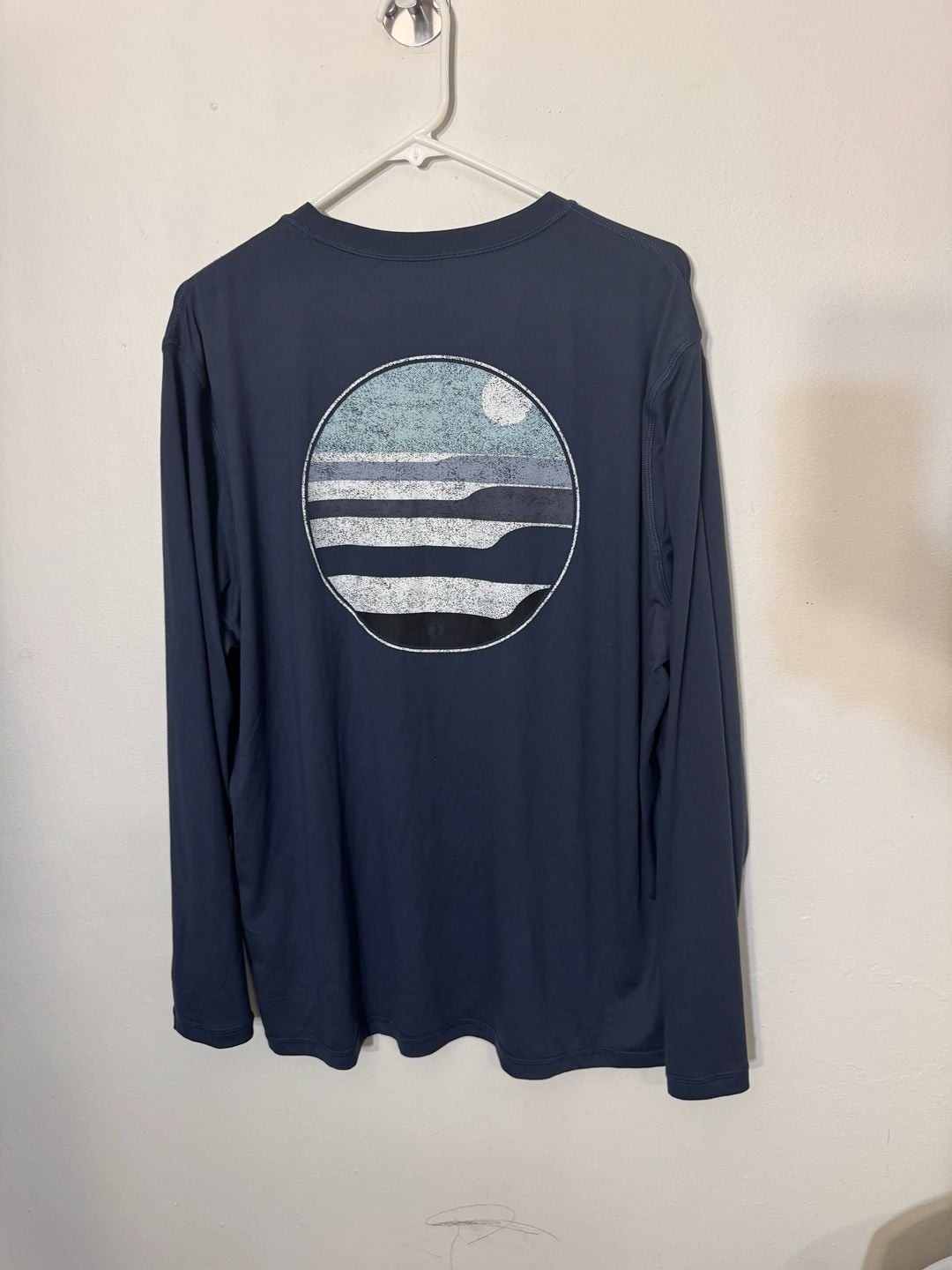 Hang Ten Men's Long Sleeve Sun Tee UPF 50+ Blue Size L NWT gallery