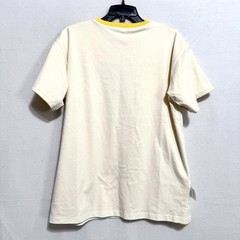 Reversible Graphic T-Shirt | “Whatever” Yellow “Life Sucks” Skull Cream Large
