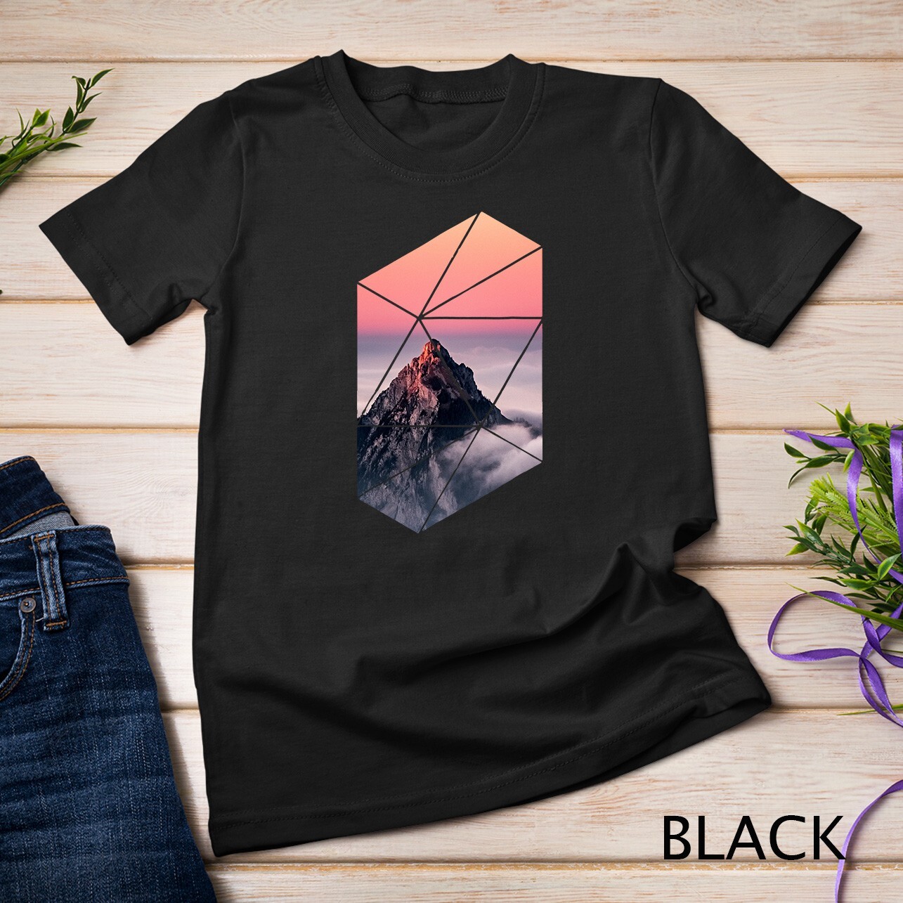 Tshirt – Geometric Graphic design – Sunset 02 Unisex T-shirt
