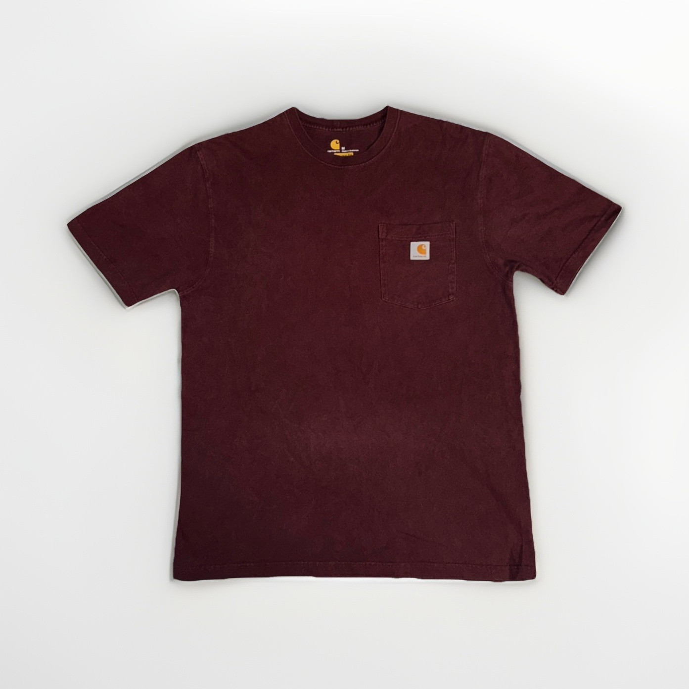 Carhartt K87 Original Fit Burgundy Pocket T-Shirt Men's M Cotton Crew Neck gallery